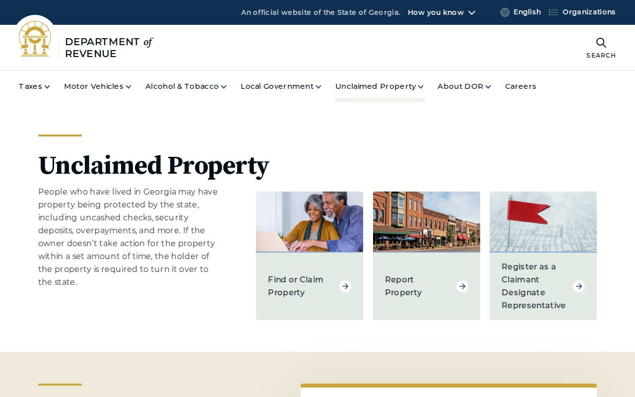 Georgia unclaimed property program used for a limited Duluth name lead